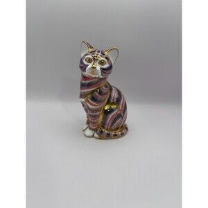 Royal Crown Derby Imari Bone China cat figurine